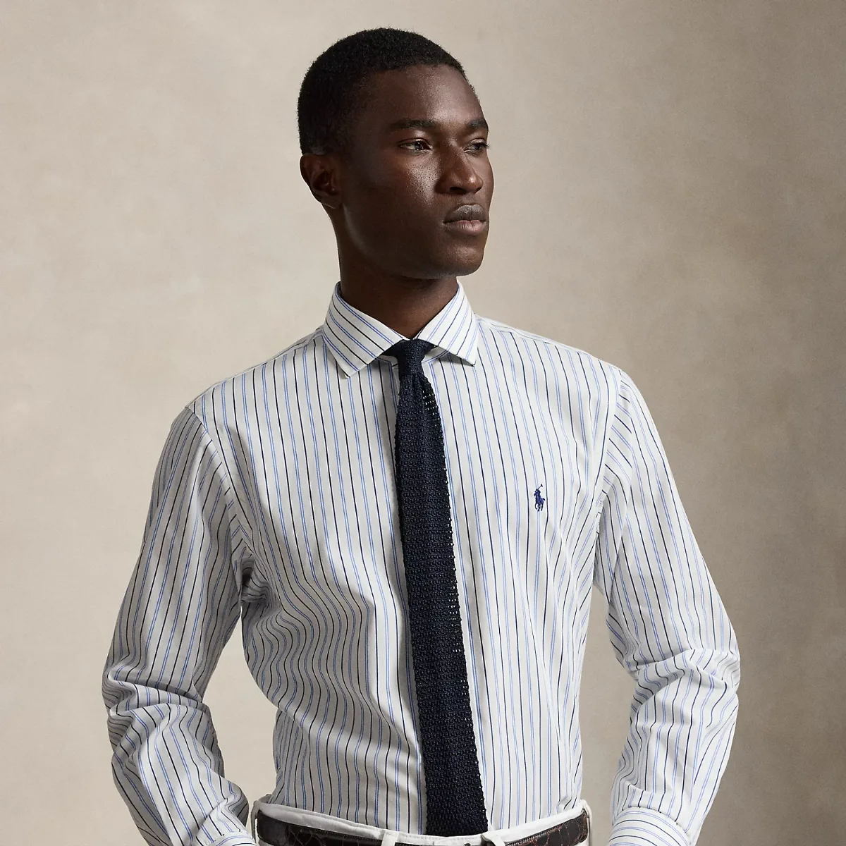 Custom Fit Striped Poplin Shirt