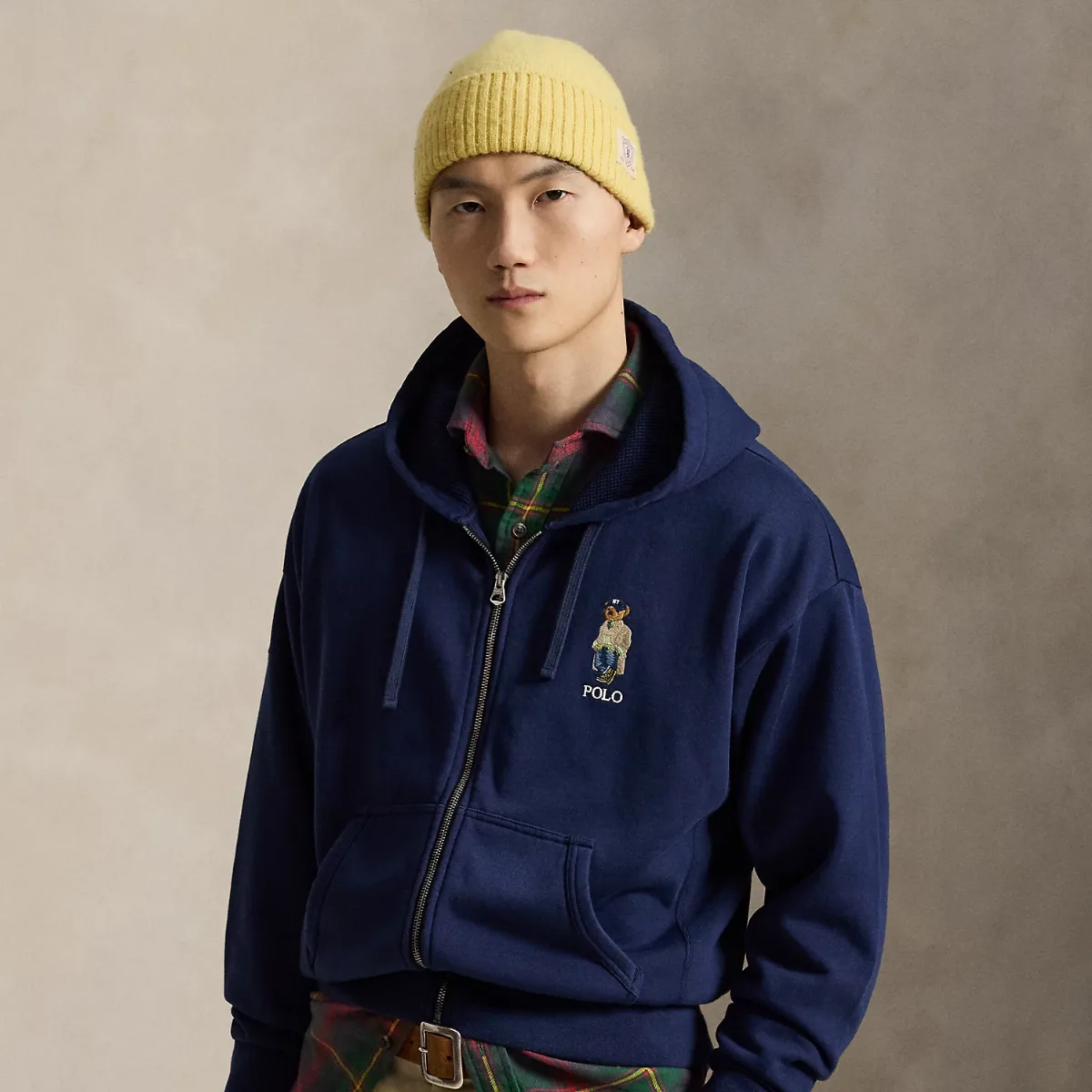 Vintage Fit Polo Bear Full-Zip Hoodie