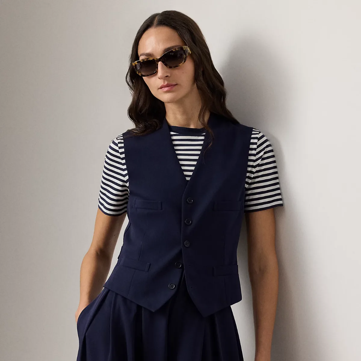 Jaiden Wool Gabardine Waistcoat by Ralph Lauren Collection