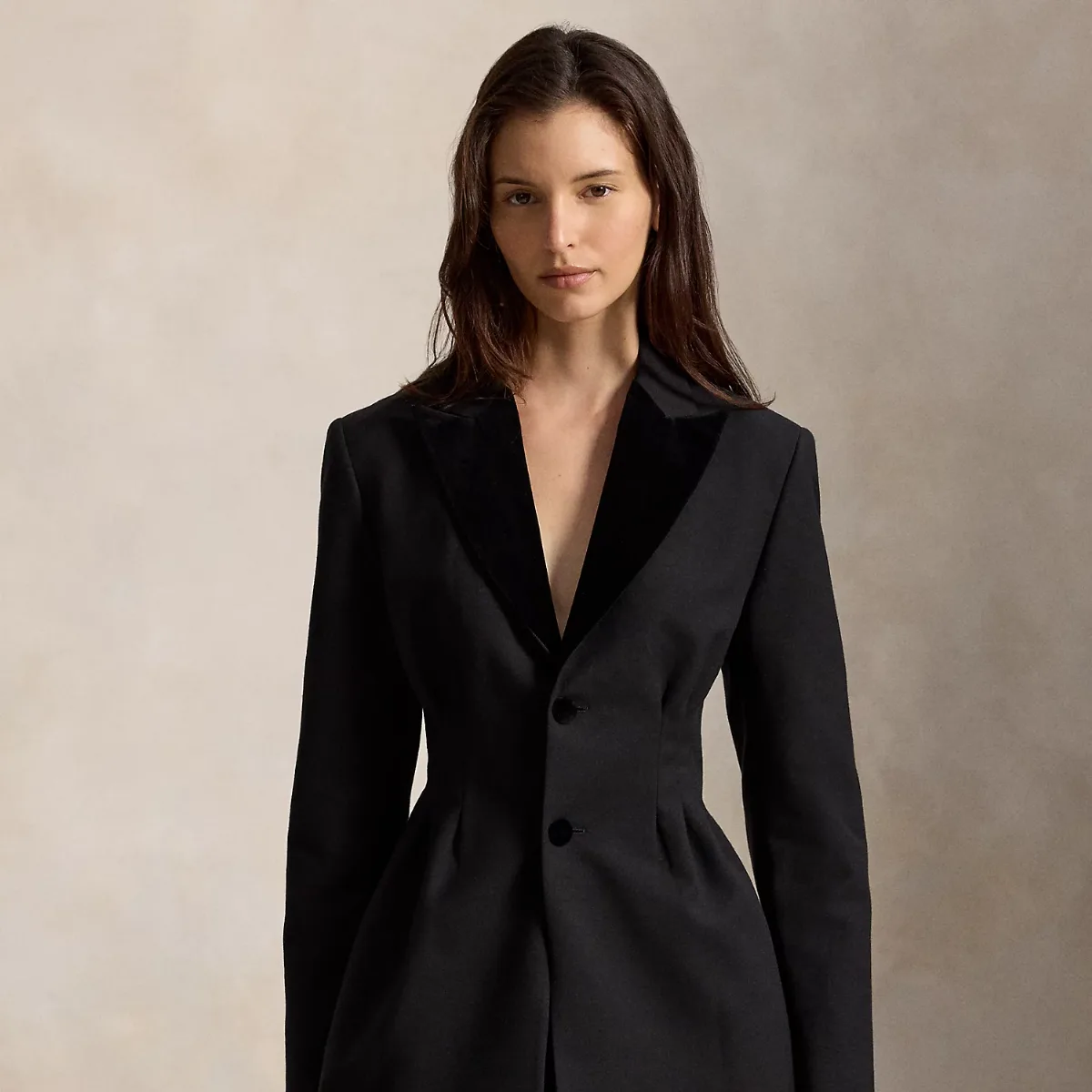 Single-Breasted Pleated Tuxedo Jacket by Polo Ralph Lauren