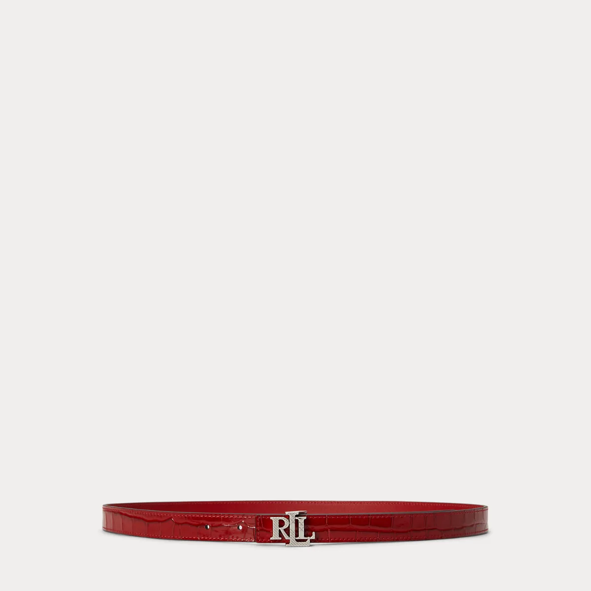 Logo Reversible Embossed Skinny Belt by Lauren Ralph Lauren