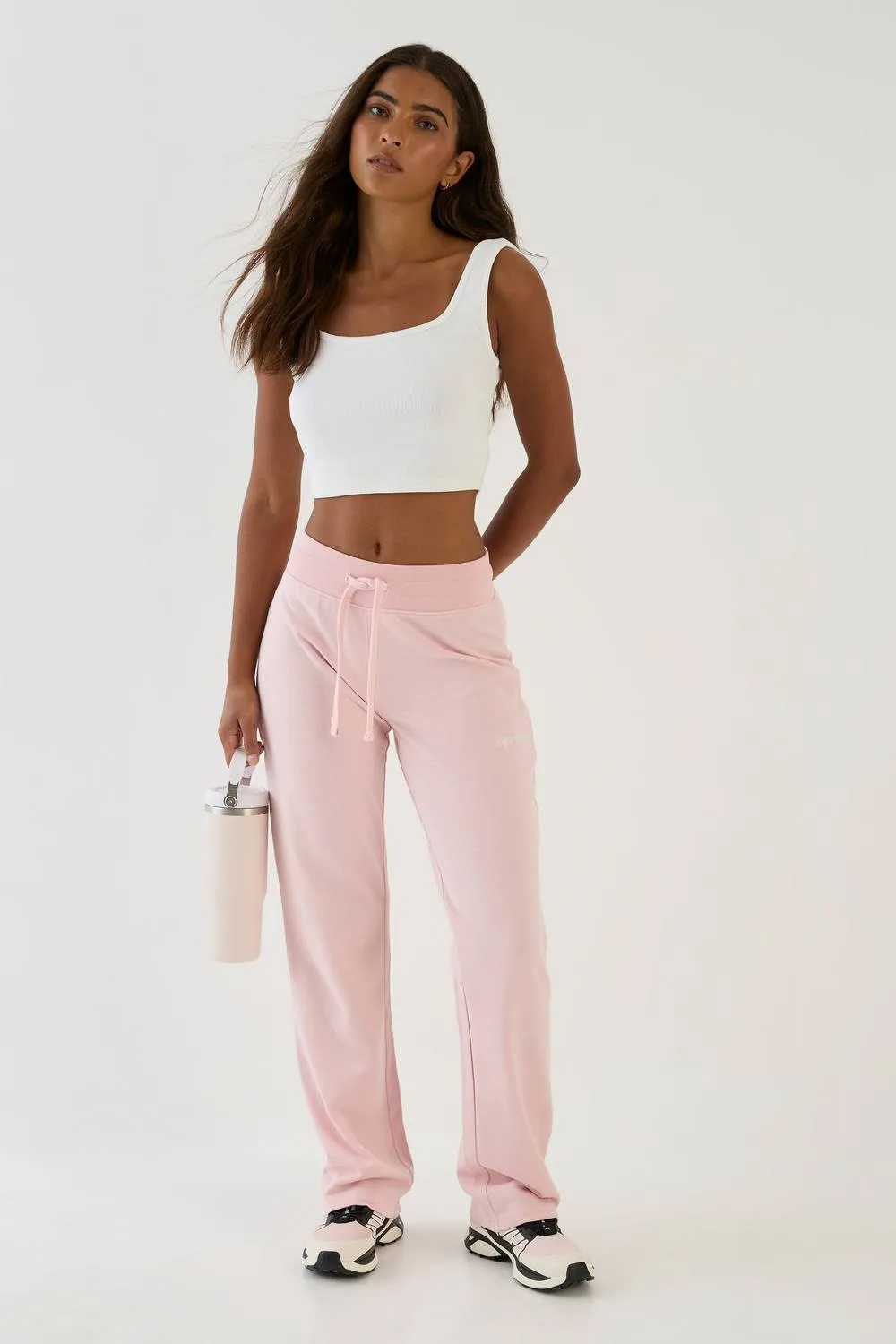 Loopback Low Rise Flared Jogger Pants by DSGN Studio