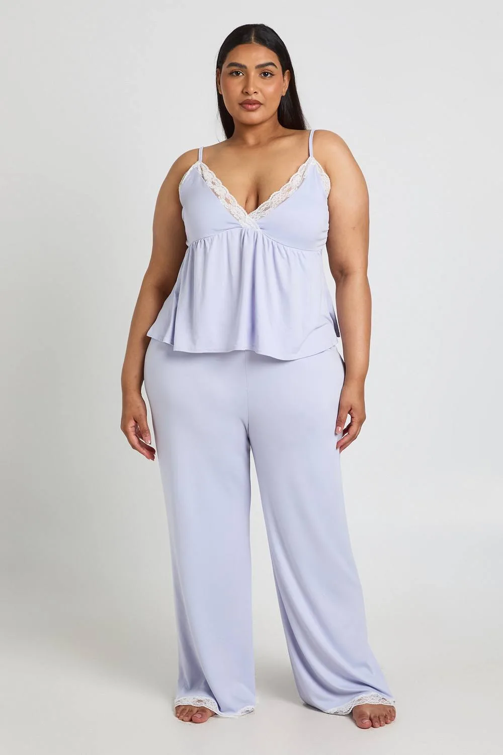 Babydoll Pyjama Top & Trouser Set by boohoo