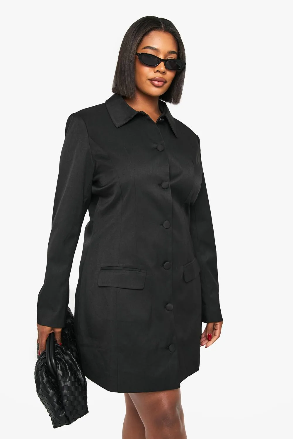 Button Down Collared Tailored Dress