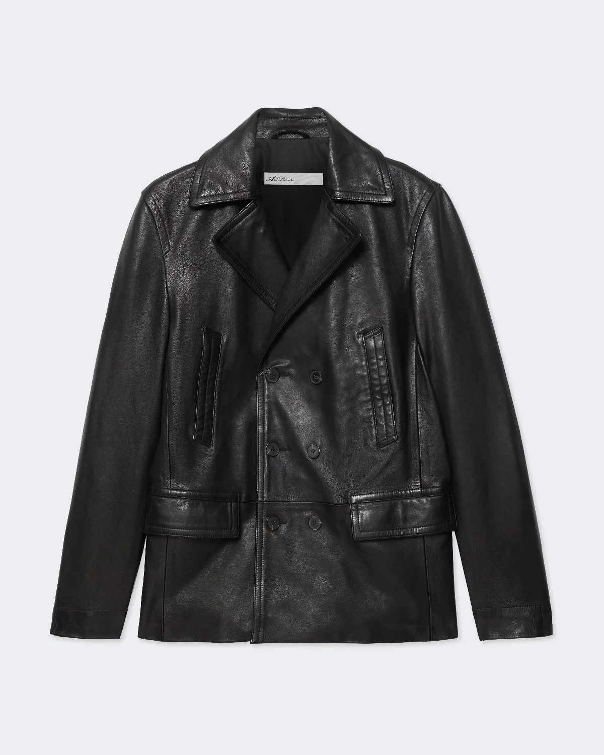 Tilson Leather Peacoat by AllSaints