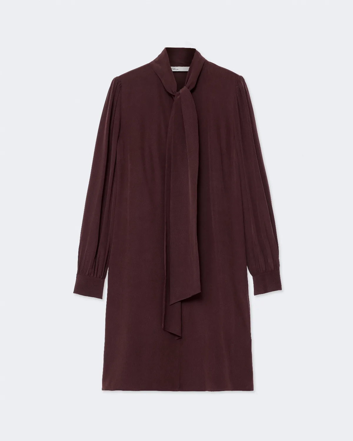 Jamie Long-Sleeve Silk Midi Dress by AllSaints