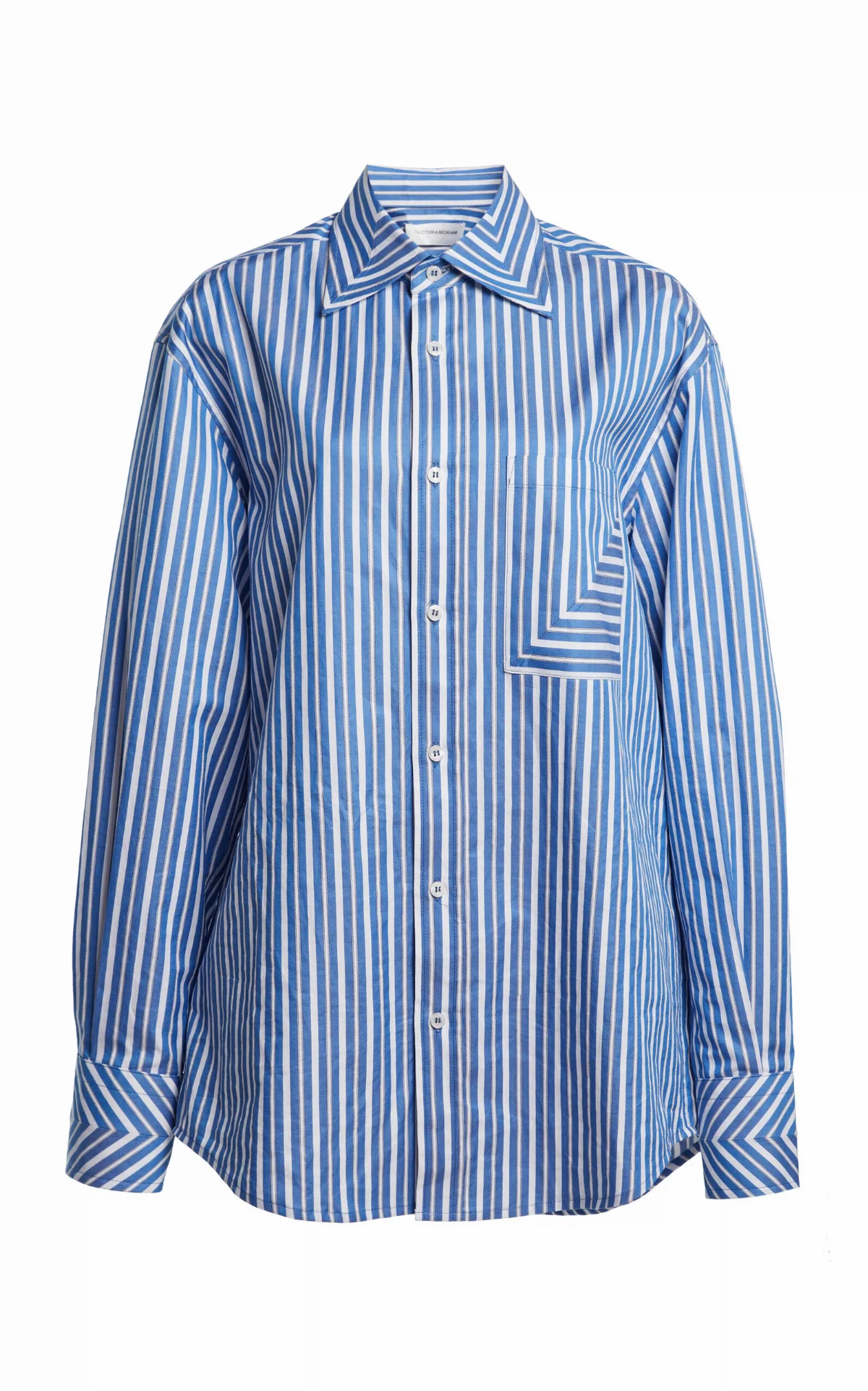 Striped Button-Down Cotton Shirt by Victoria Beckham