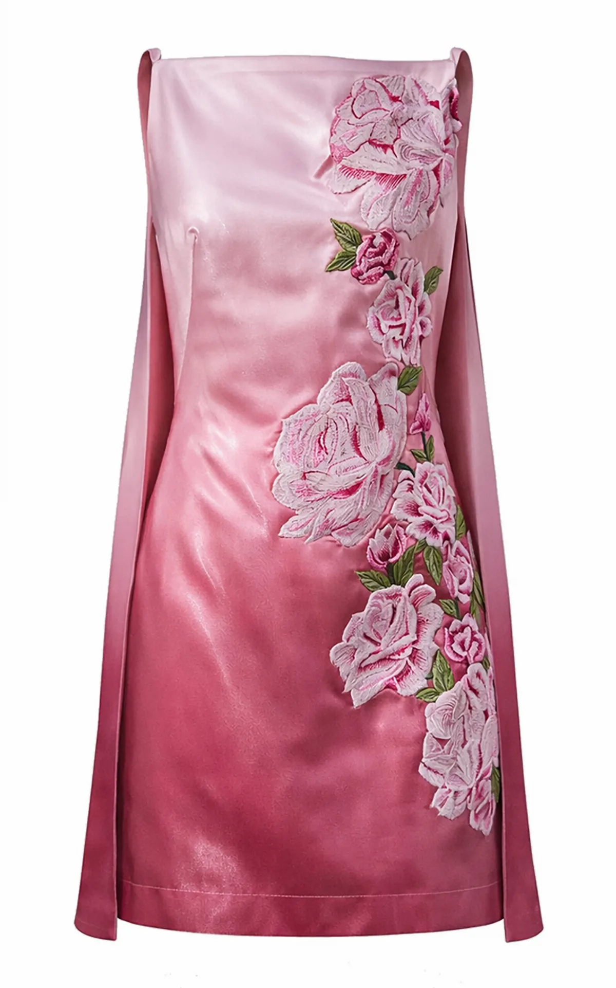 Rose Armour Embroidered Mini Dress by La Fuori