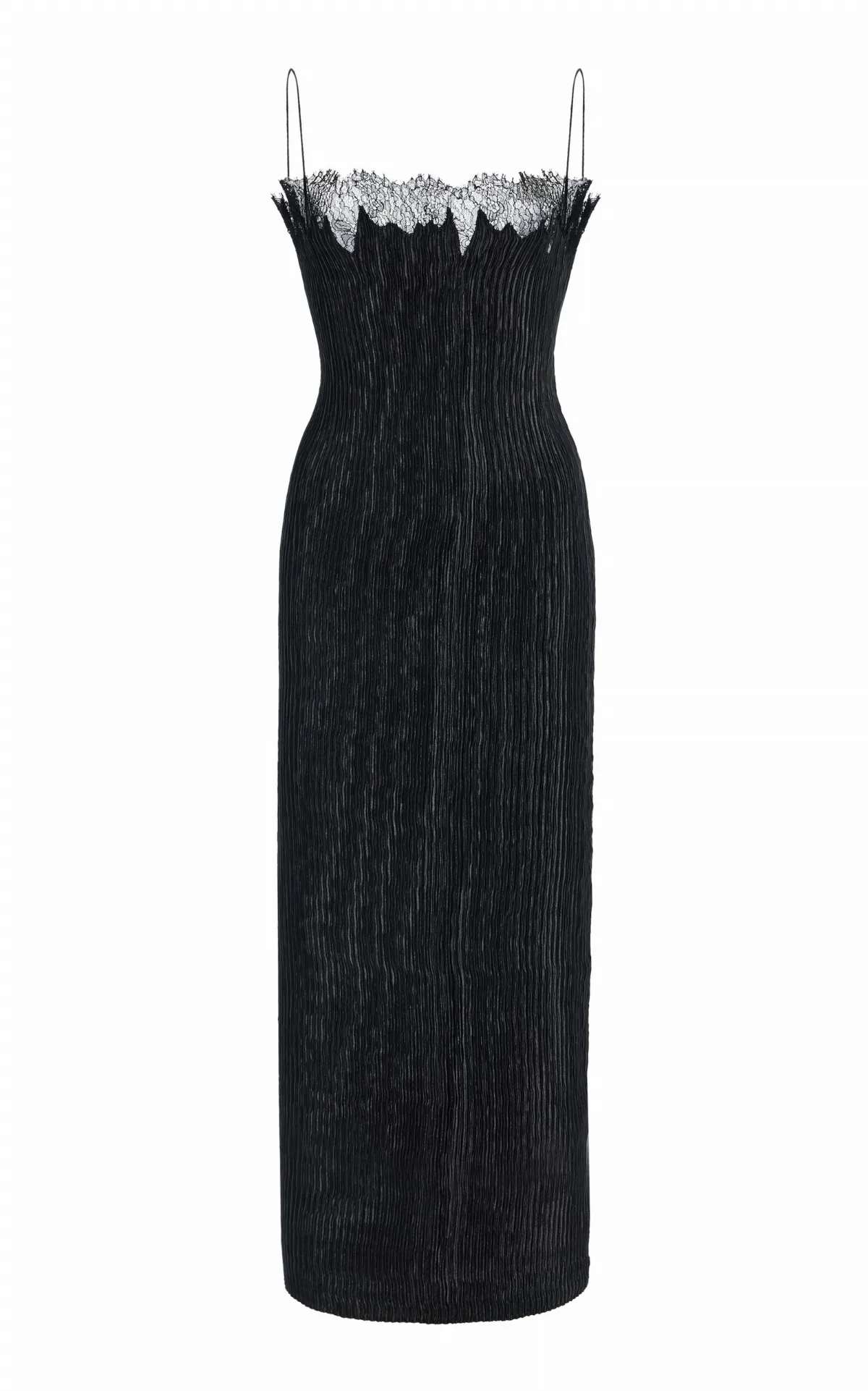 Lumie Pleated Lace Midi Dress