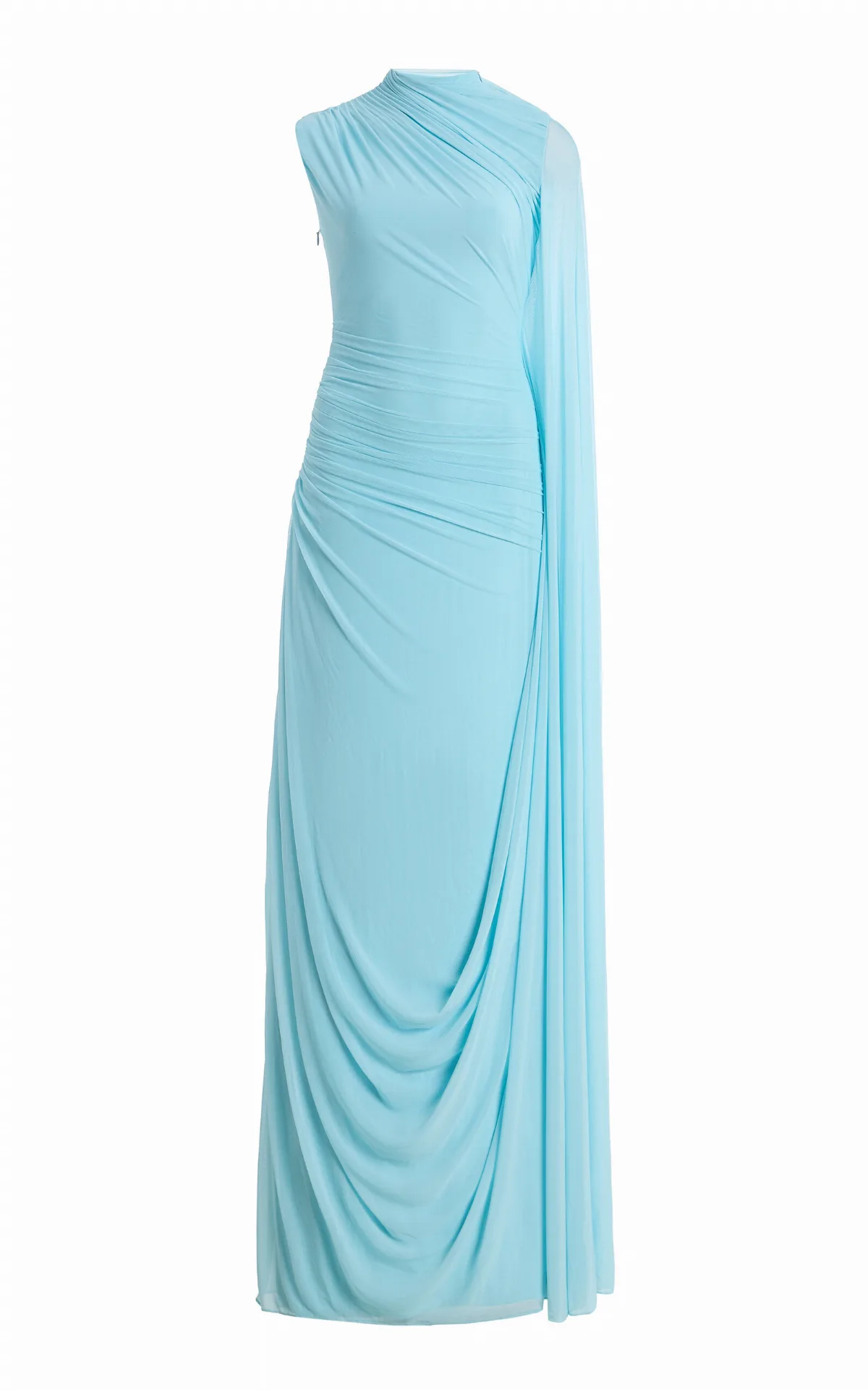 Maple Draped Chiffon Maxi Dress