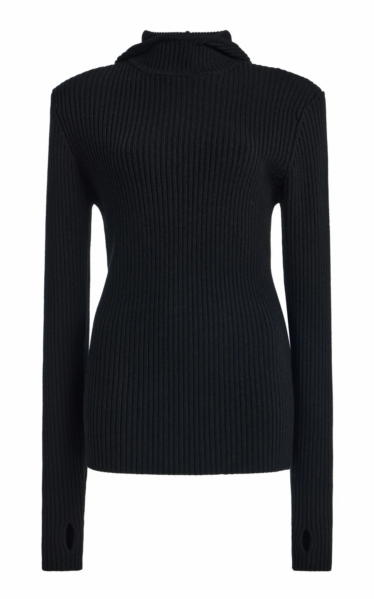 Larice Hooded Knit Wool Top by The Frankie Shop