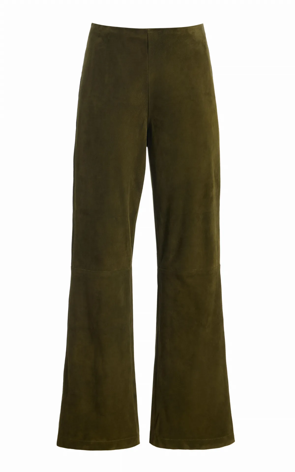 Suede Low-Rise Flared-Leg Pants by Sloan