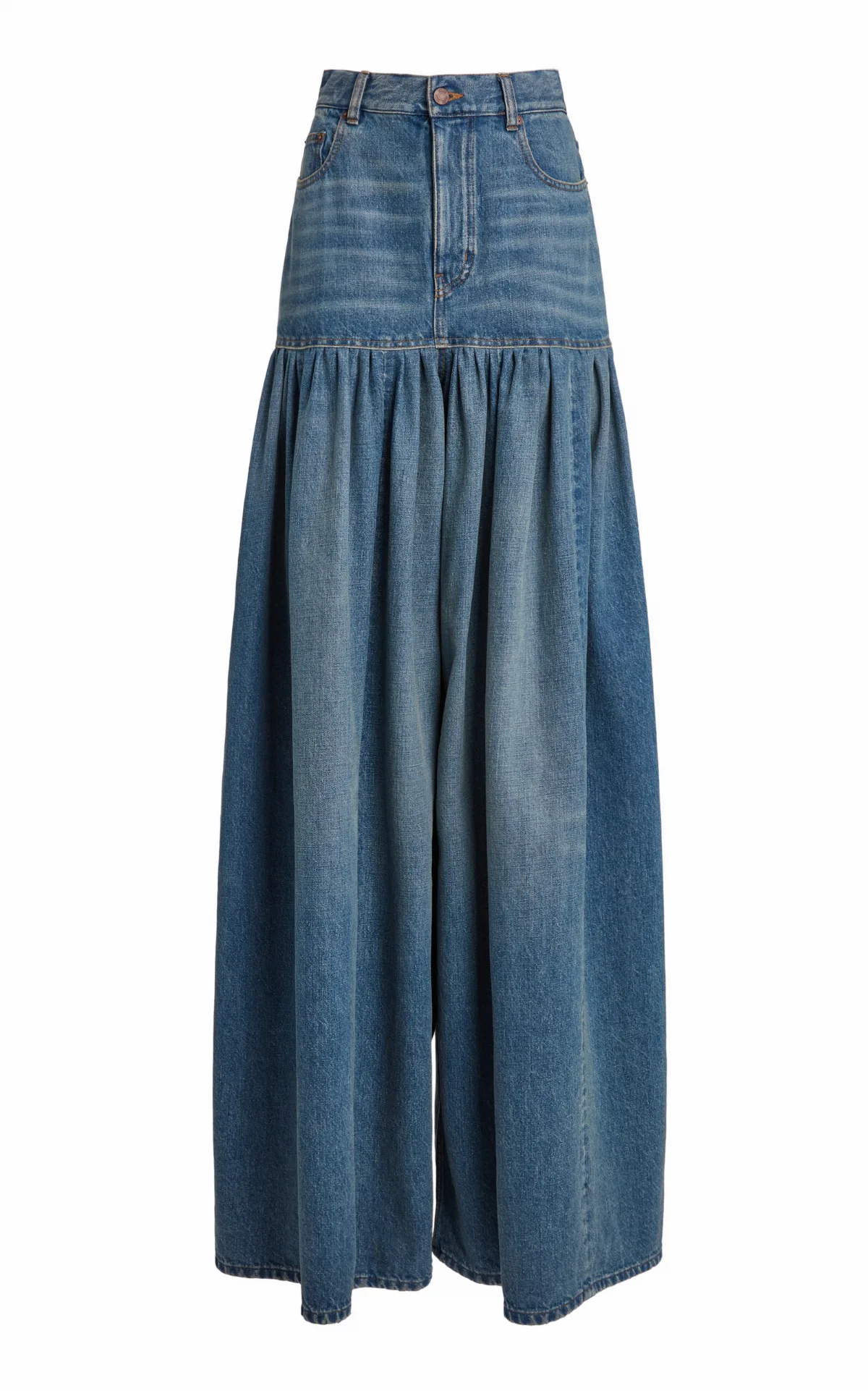 Rigid High-Rise Palazzo Jeans by Chloé