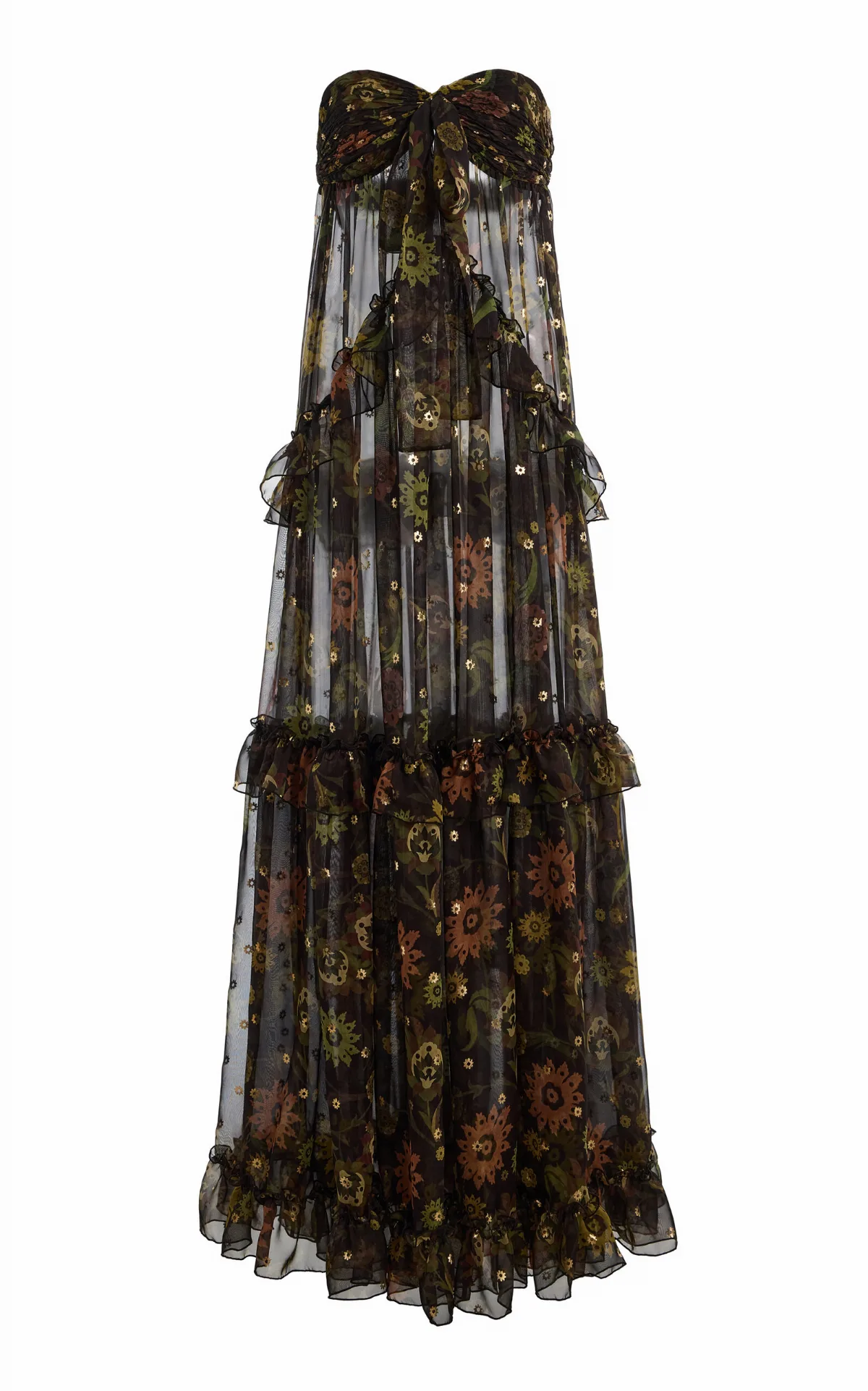 Josiane Strapless Chiffon Maxi Dress by Siedrs