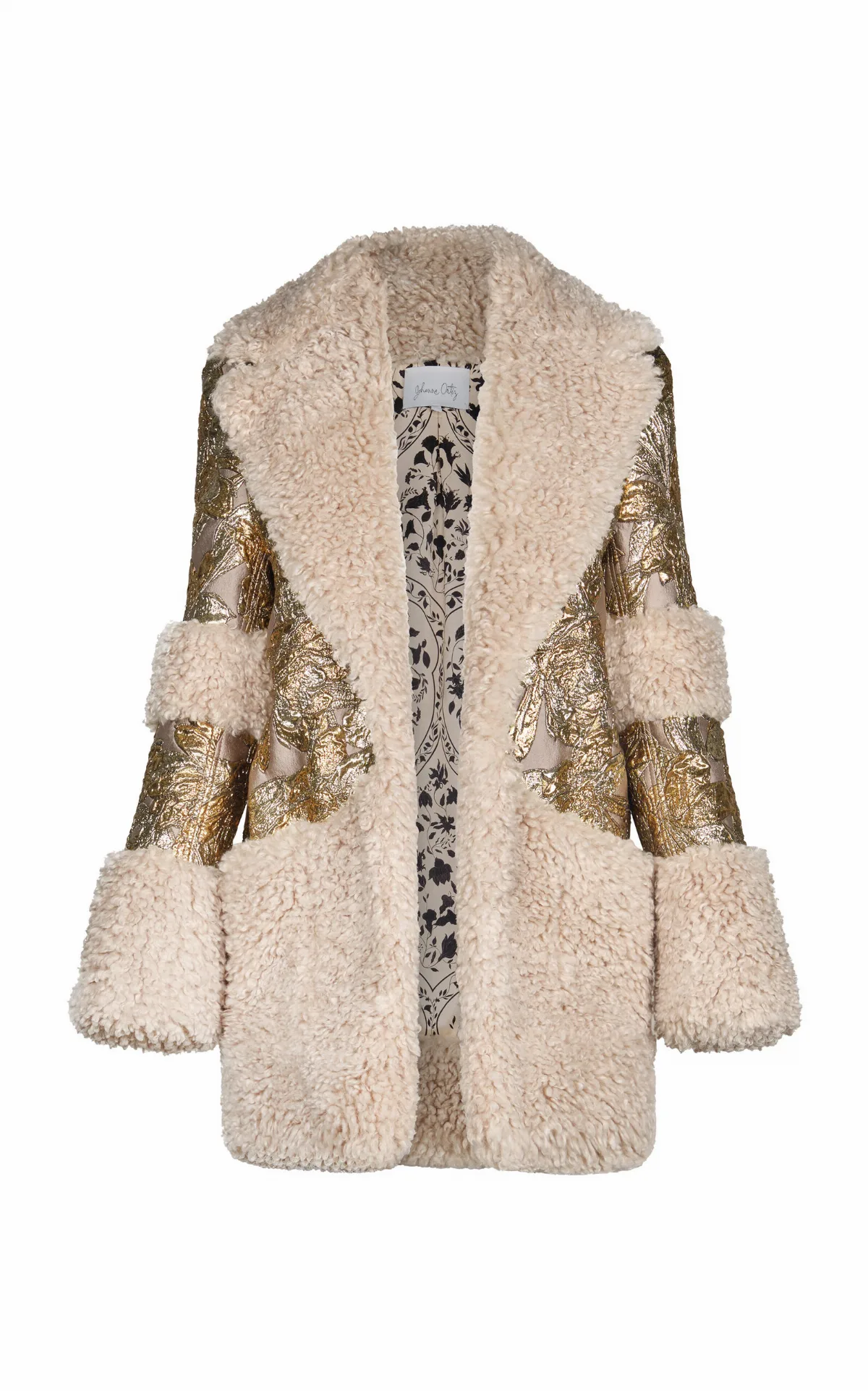 Metallic Furry Jacket by Johanna Ortiz