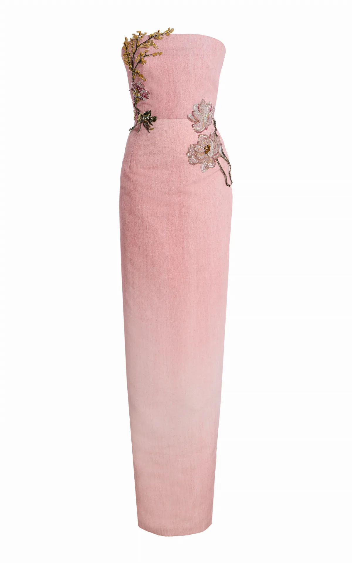 Beaded Florals Faille Gown