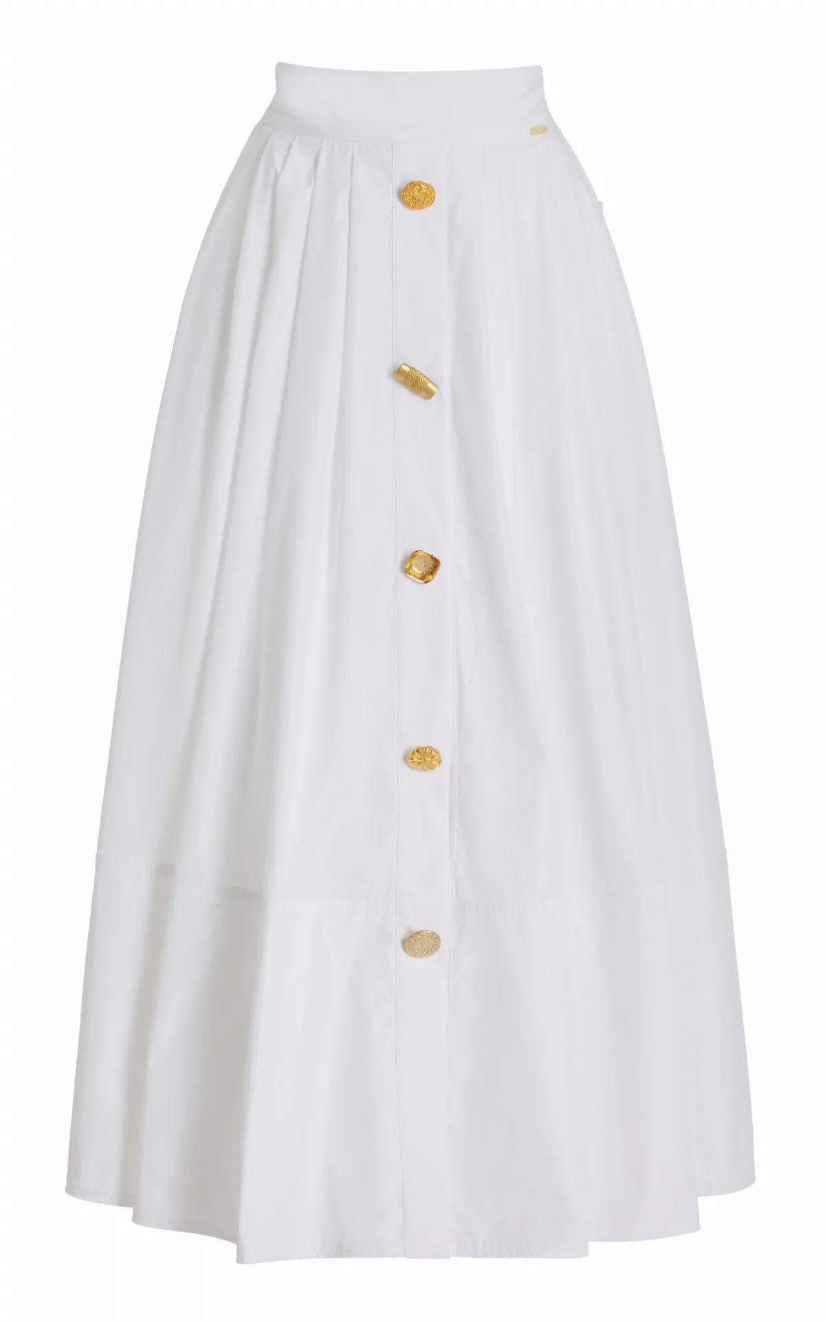 Joe Buttoned Cotton Midi Skirt by Franoise