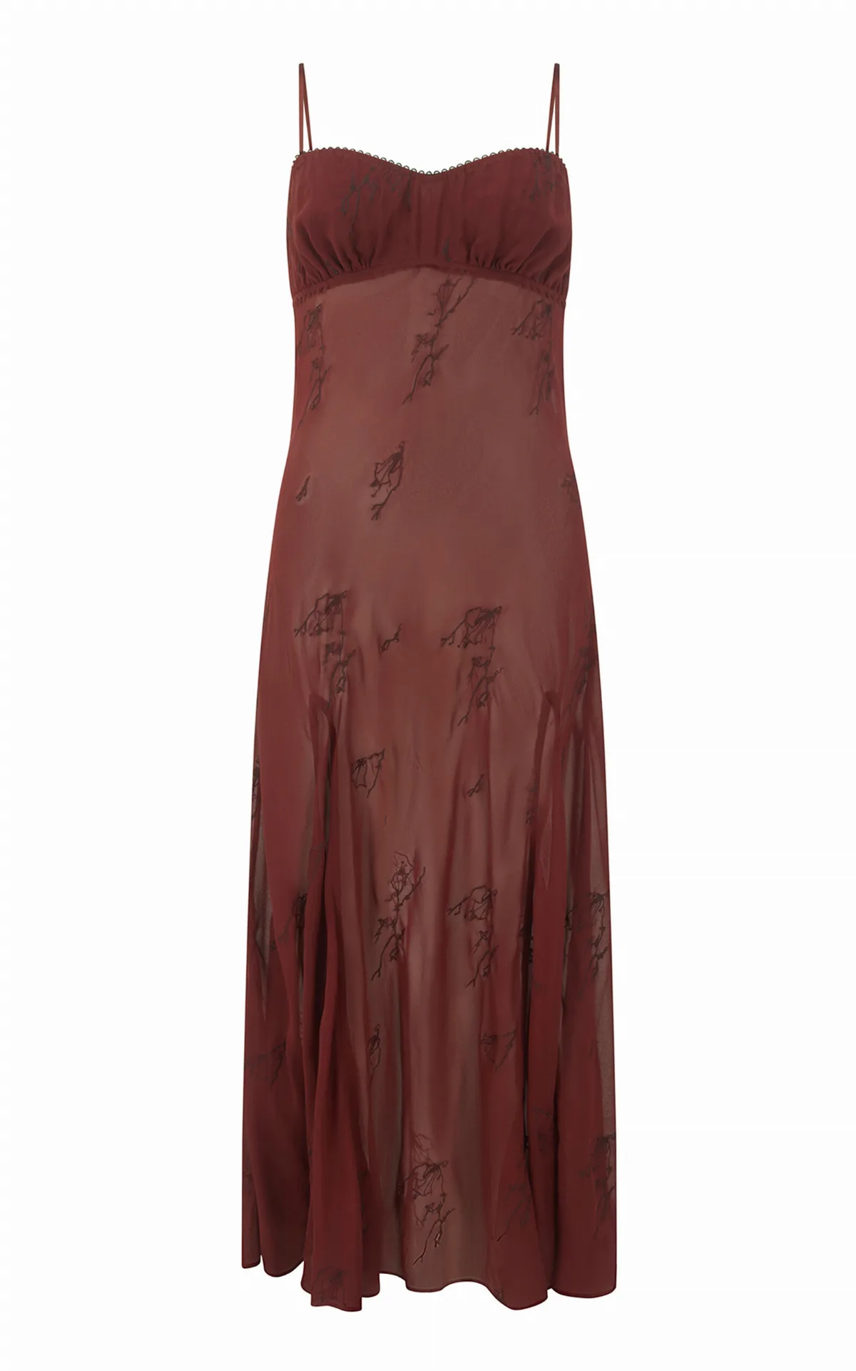 Boudoir Embroidered Silk Slip Dress by Harris Tapper