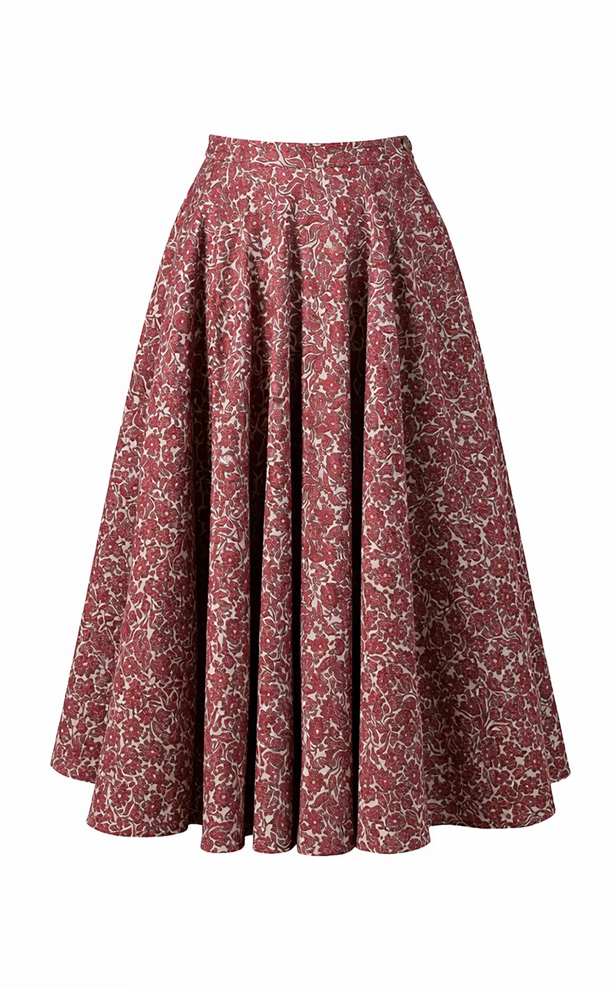 Catherine Cotton Blend Midi Skirt