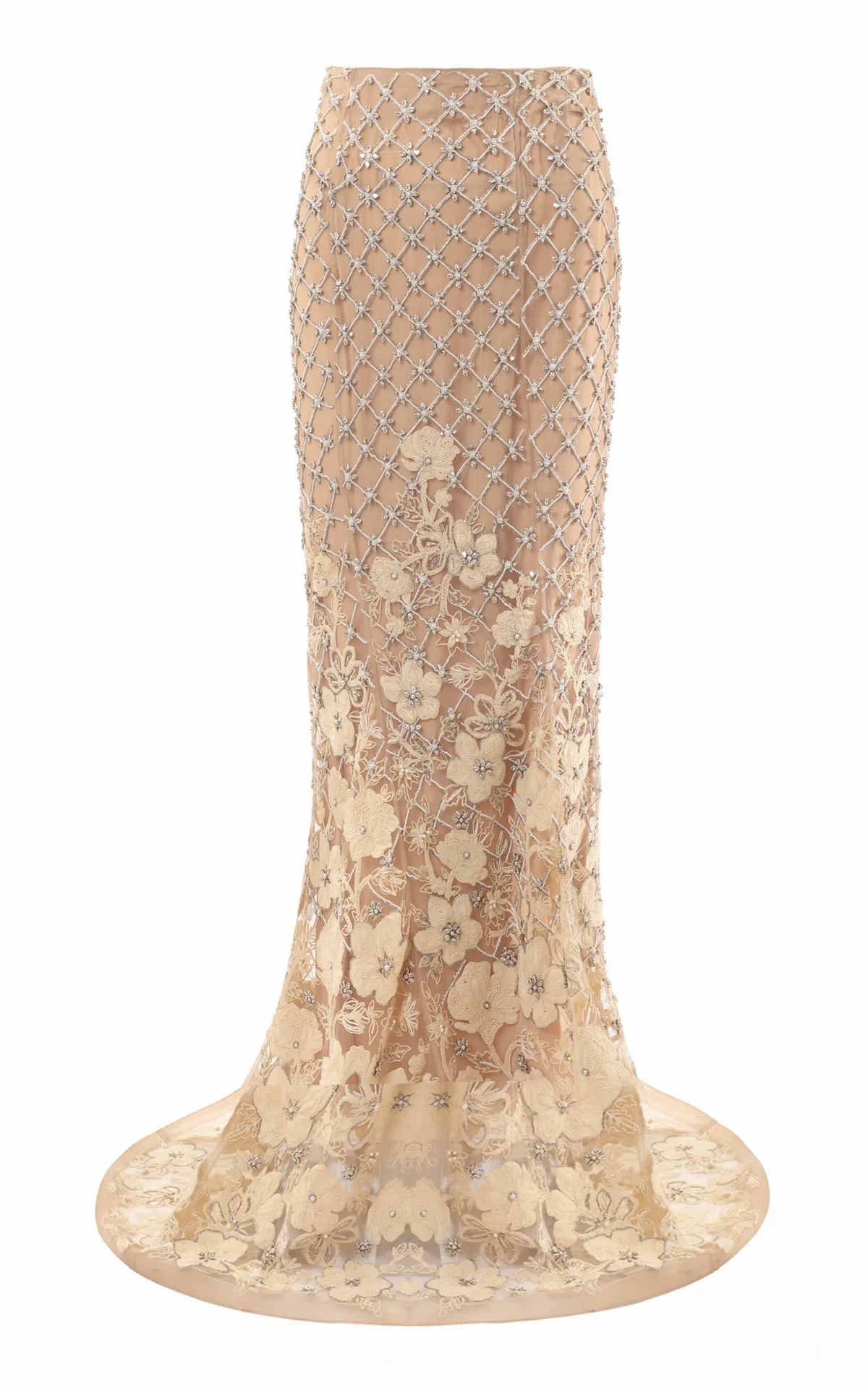 Ethereal Rose Geo Maxi Skirt by La Fuori