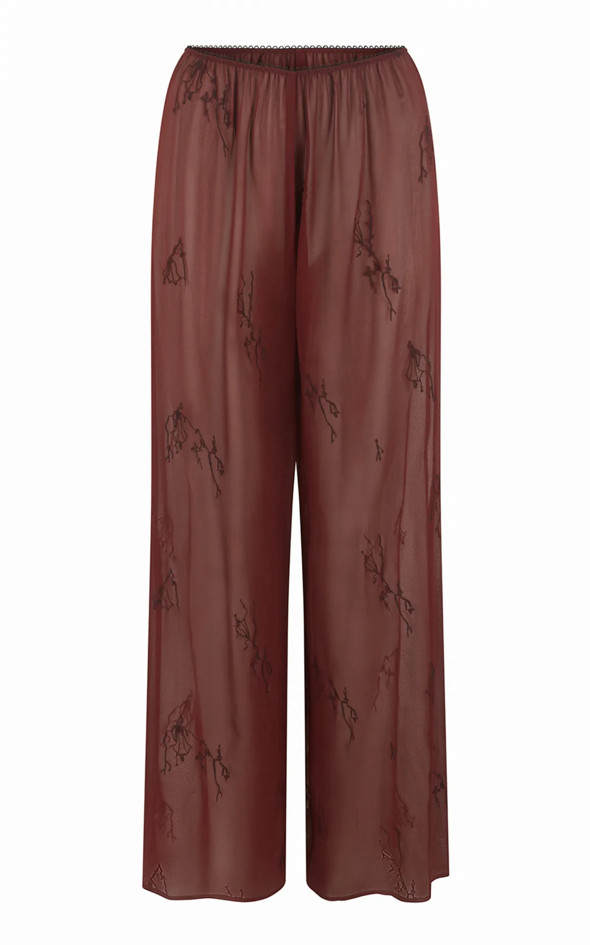 Irving Sheer Embroidered Silk Trousers by Harris Tapper