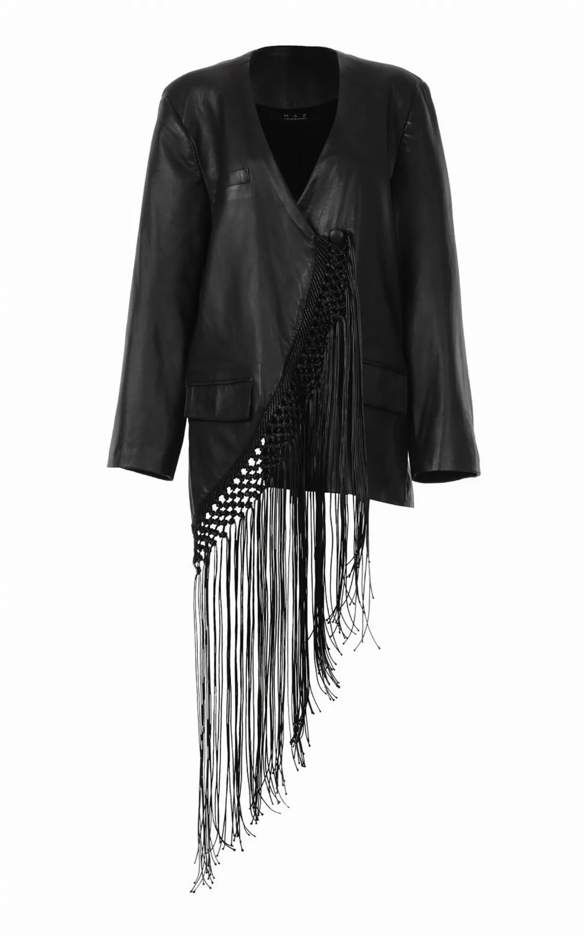 Manuela Álvarez Macramé Leather Blazer by Maz Manuela Lvarez