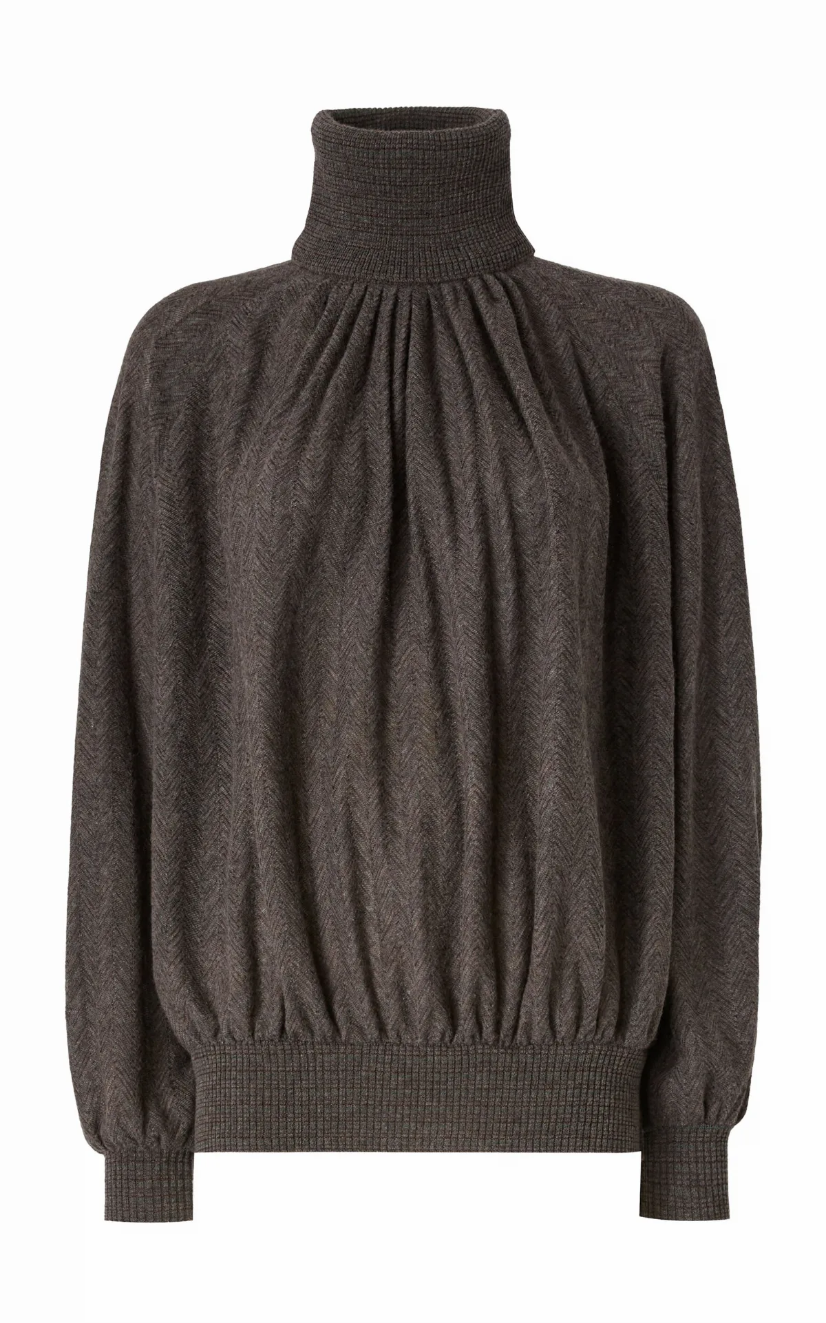 Pleated Turtleneck Cashmere-Blend Sweater by Missoni