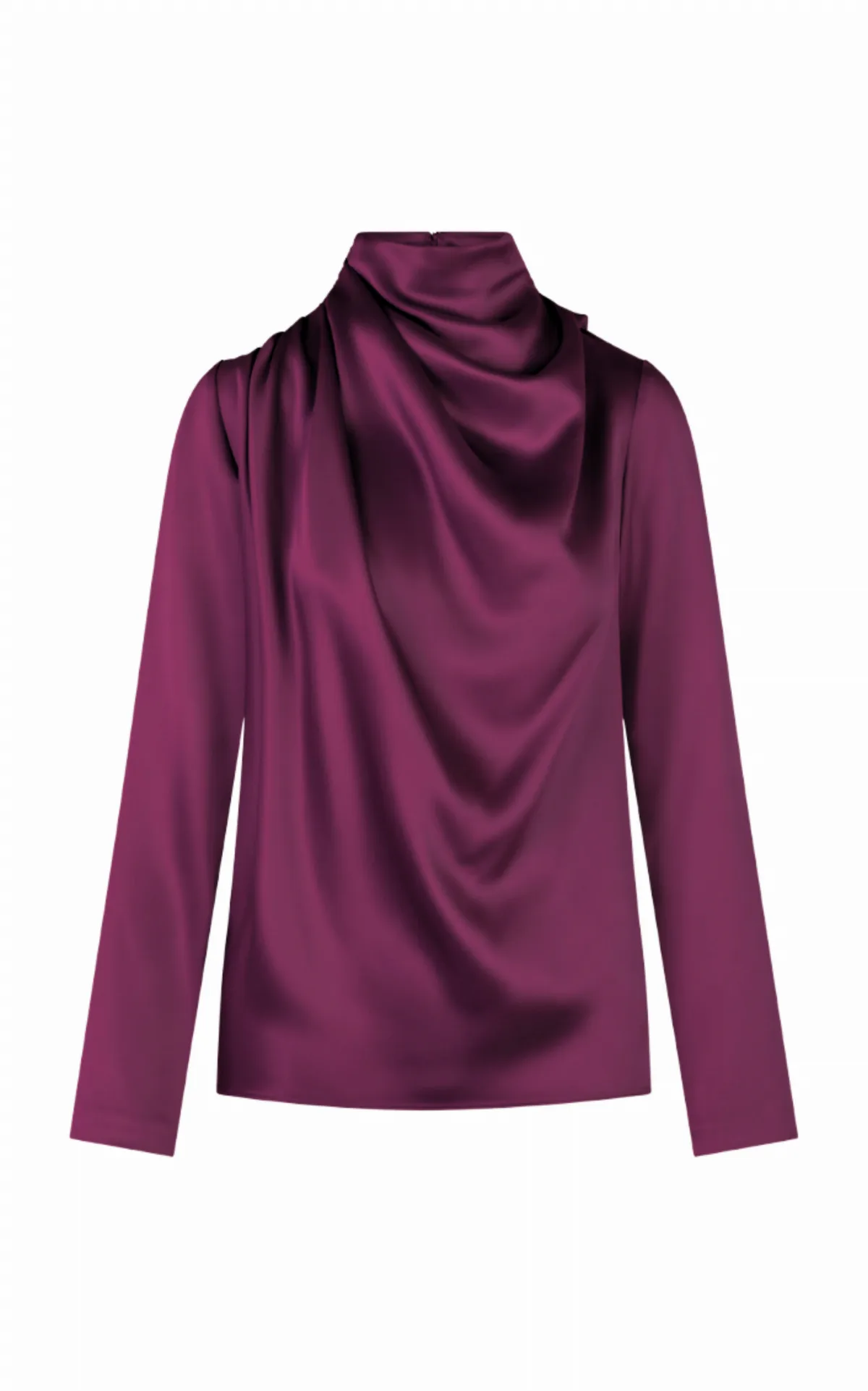 Sybil Draped Silk Satin Top by Heirlome