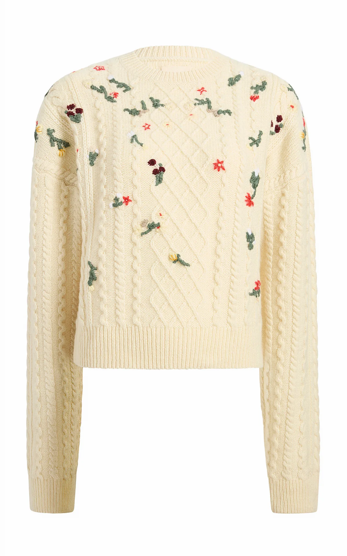 Elias Embroidered Cashmere-Mohair Sweater by Khaite