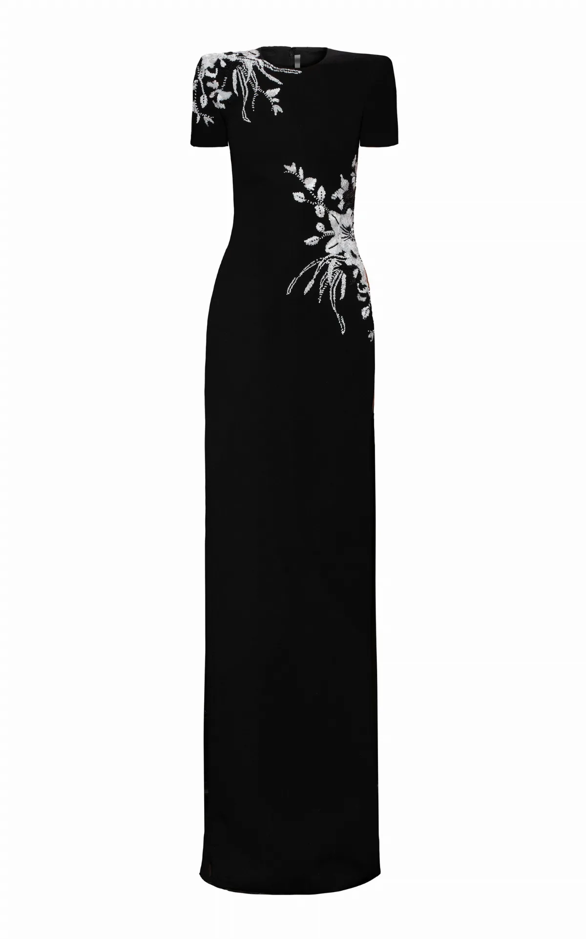 Hand-Beaded Embroidered Crepe Gown by Naeem Khan