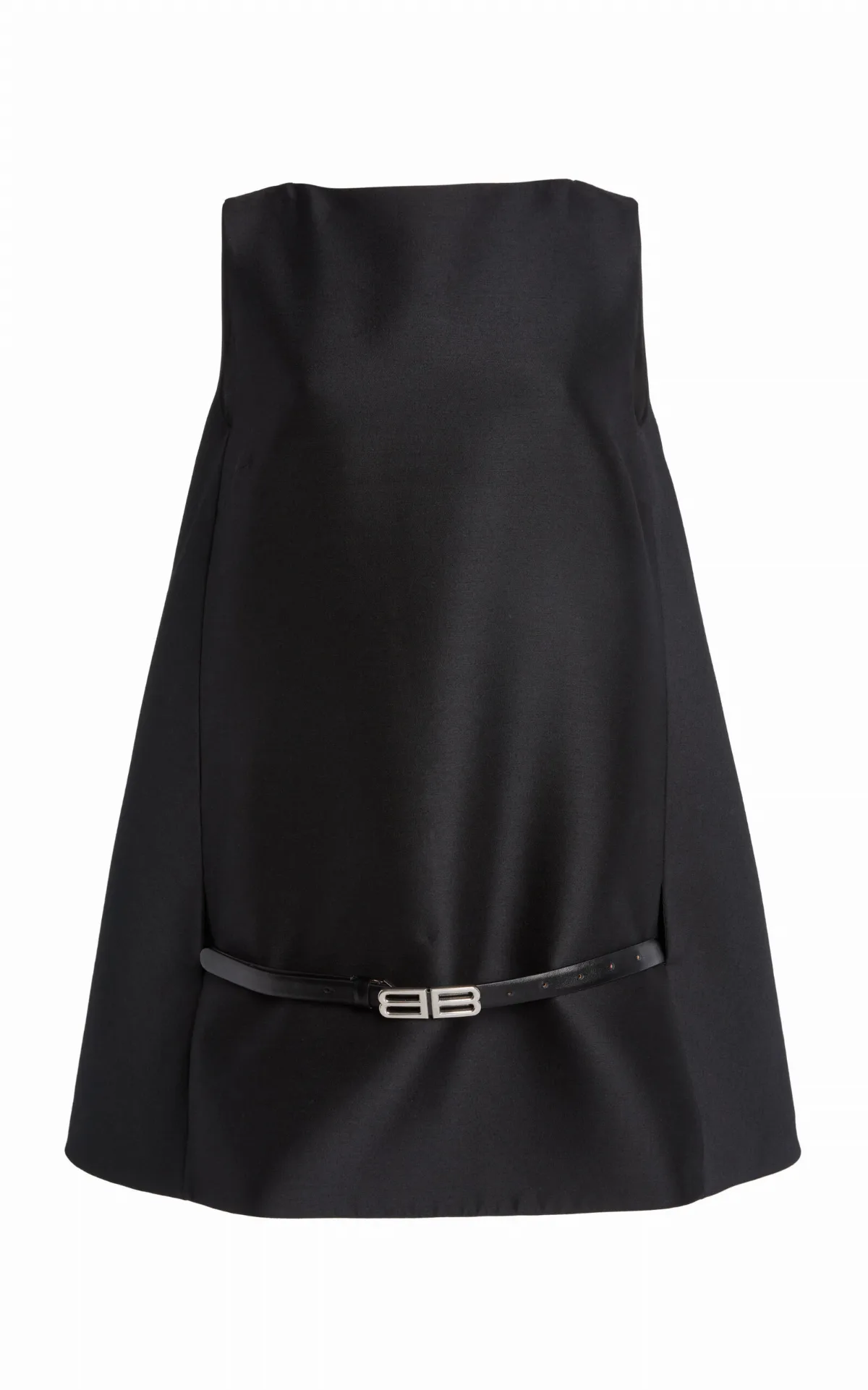 Belted Wool-Silk Mini Dress by Balenciaga
