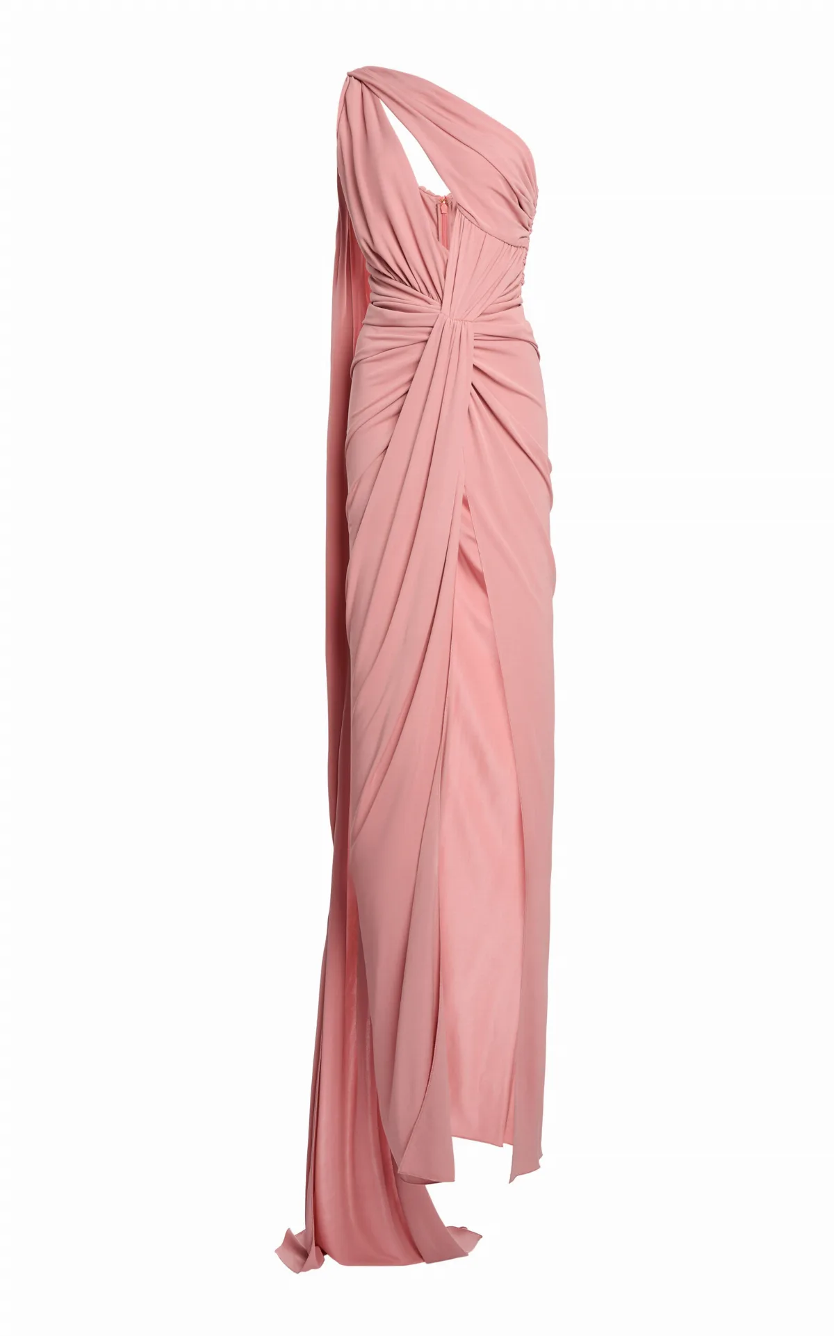 Jersey Draped Sleeveless Long Dress