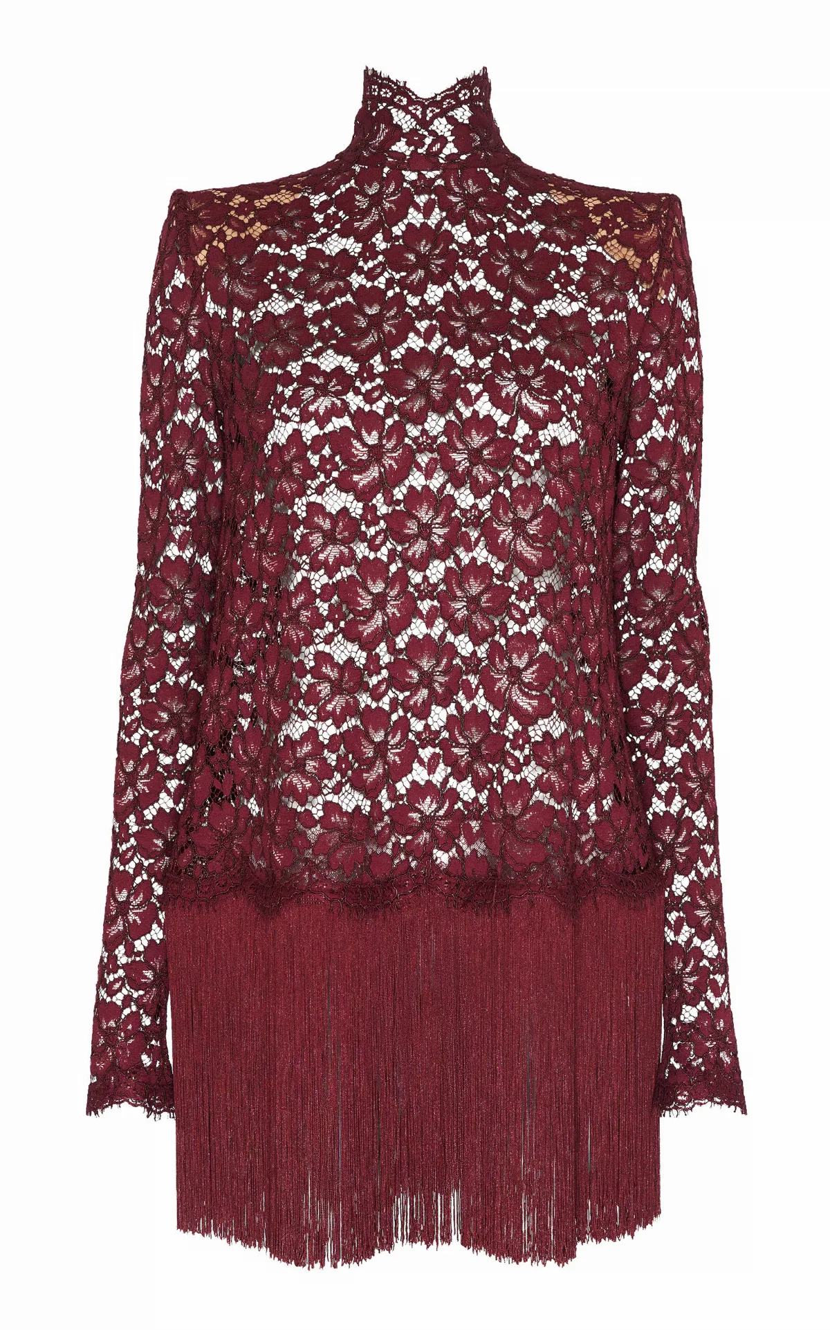 Fringed Lace Mini Dress by Juozas Statkevicius