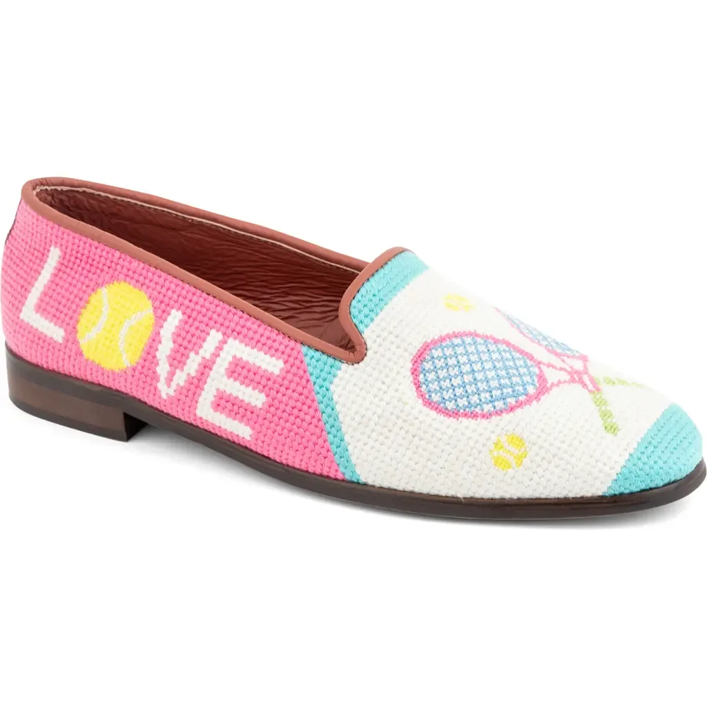 Needlepoint Tennis Flat by ByPaige