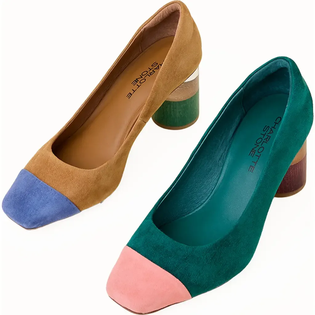 Risa Mismatch Cap Toe Pump by Charlotte Stone