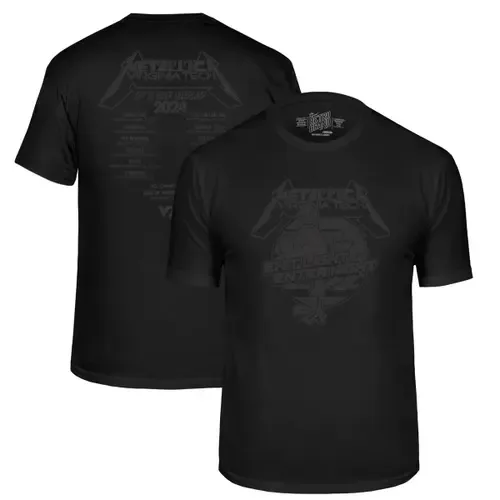 Original Retro Brand Black Virginia Tech Hokies Metallica Retro T-Shirt by Retro Brand