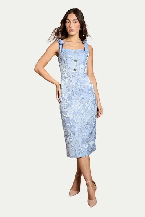 Button Detail Pencil Dress by Coast