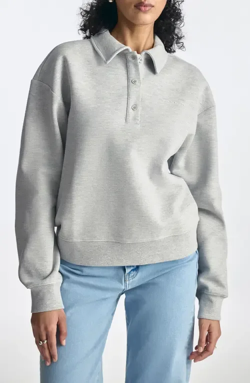 Cotton Blend Polo Sweatshirt by Brooklyn Industries