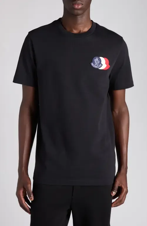 Logo Patch Cotton T-Shirt by Moncler