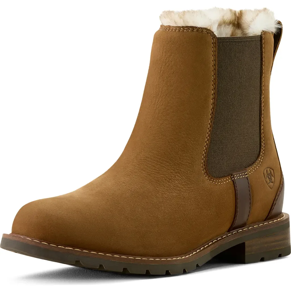 Wexford Genuine Shearling Waterproof Chelsea Boot by Ariat