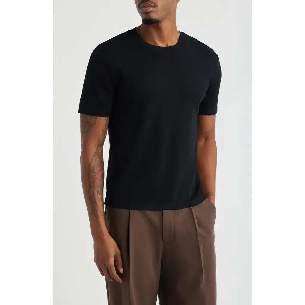 Shrunken Stretch Cotton T-Shirt by Open Edit