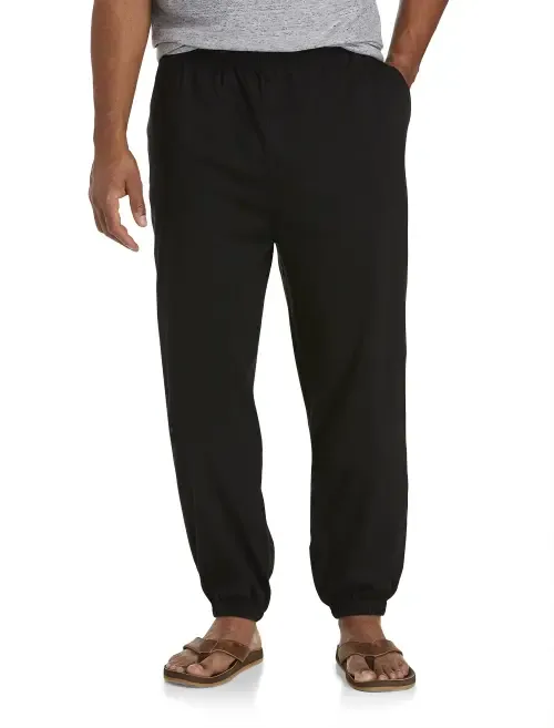 Cinched-Hem Jersey Pants by Harbor Bay by DXL