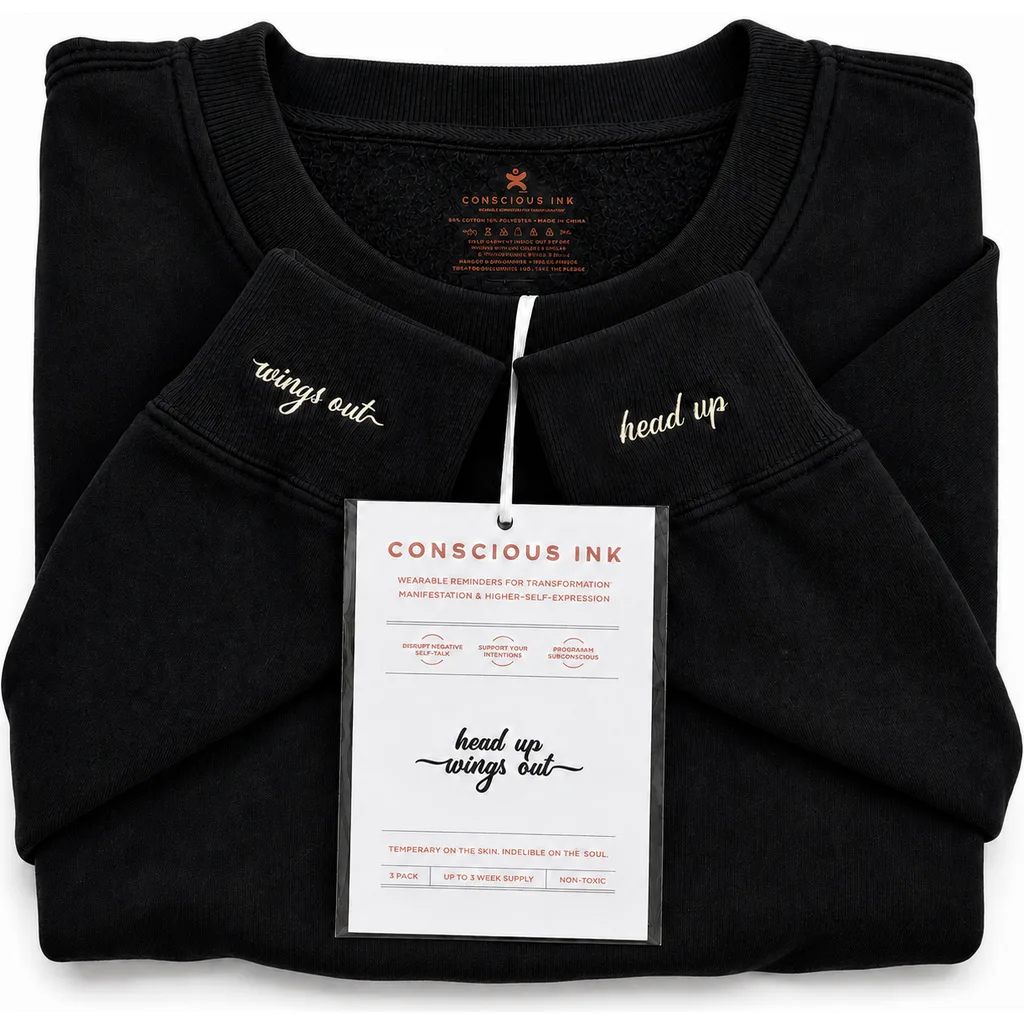 Head Up Wings Out Sweatshirt + Manifestation Kit by Conscious Ink