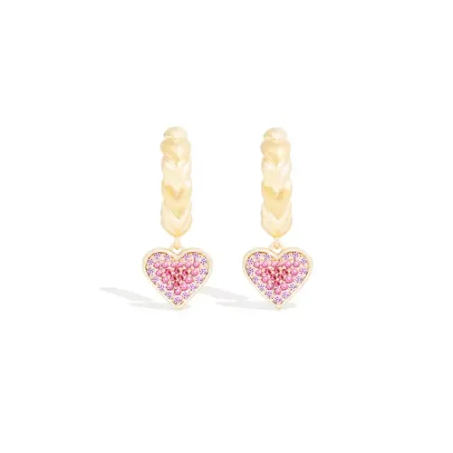 Juju Heart Charm Huggie by Campbell + Charlotte