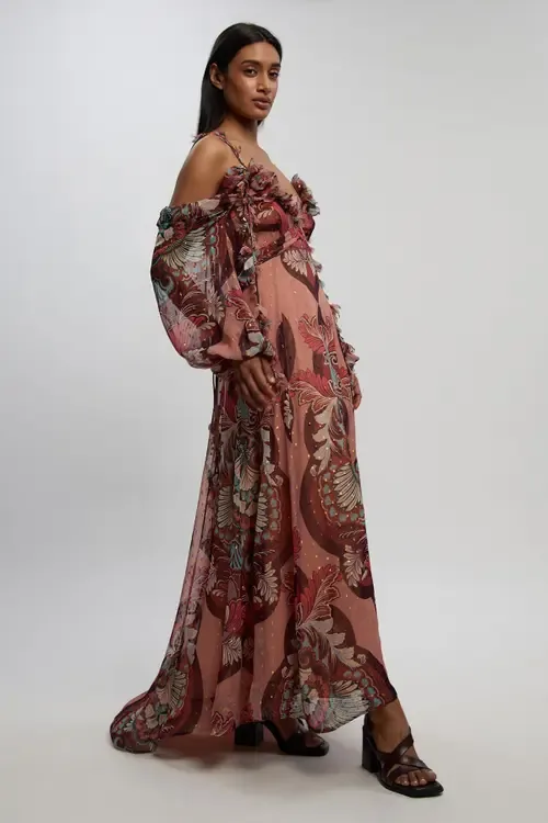 Cold Shoulder Maxi Dress by Karen Millen
