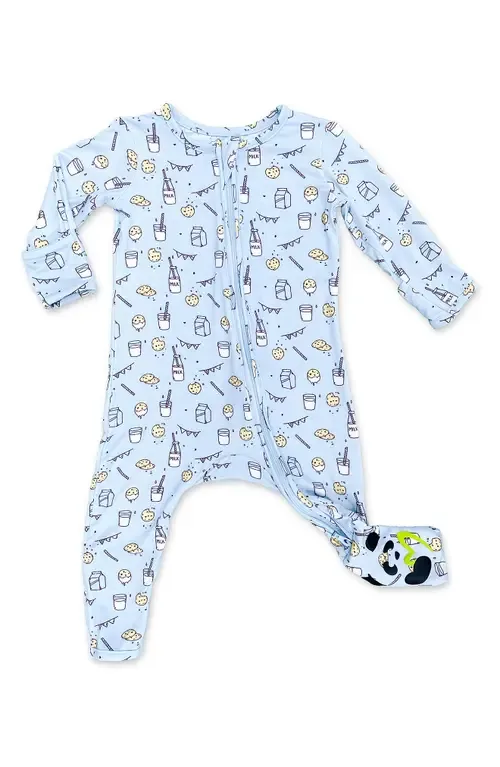 Baby Milk and Cookies Blue Convertible Footie by Bellabu Bear
