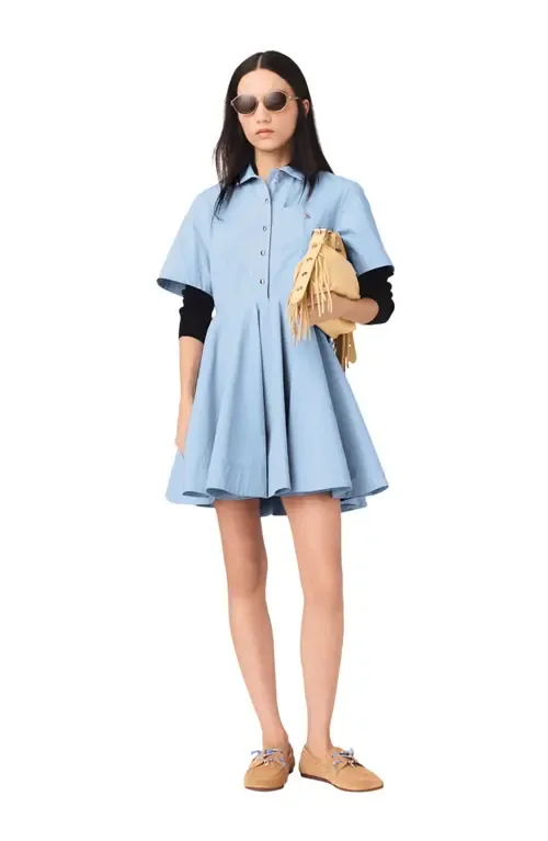 Flared Shirt Dress by maje