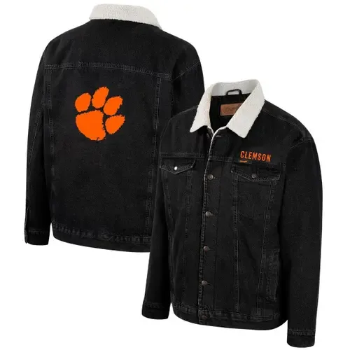 Colosseum x Wrangler Clemson Tigers Western Button-Up Denim Jacket by COLOSSEUM X WRANGLER