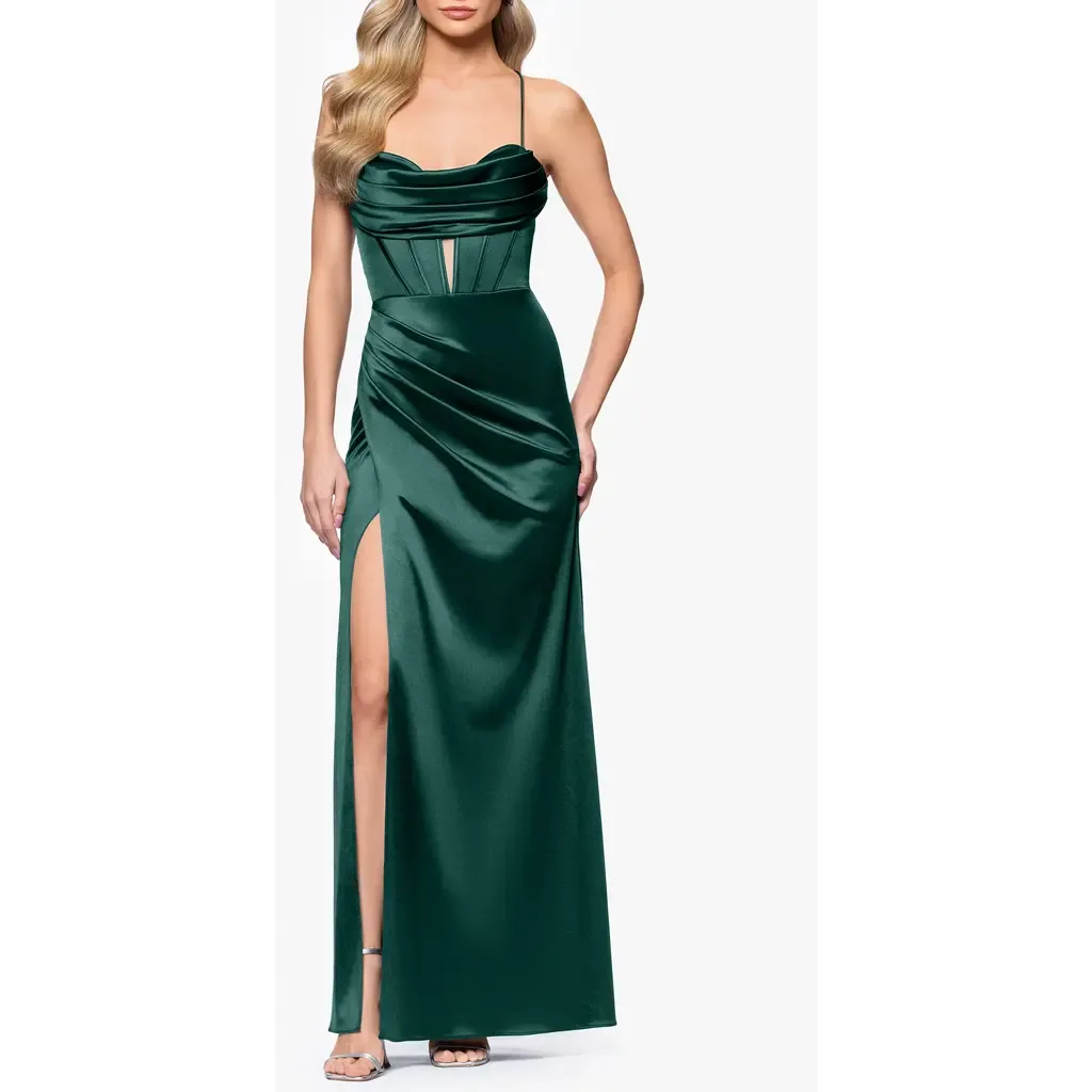 Drape Corset Gown by Blondie Nites