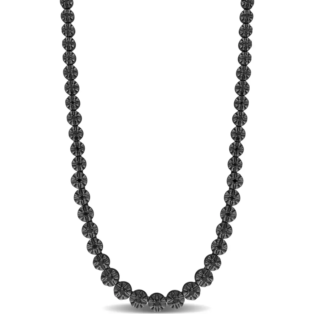 7/8 CTW Black Diamond Tennis Necklace by Julianna B.
